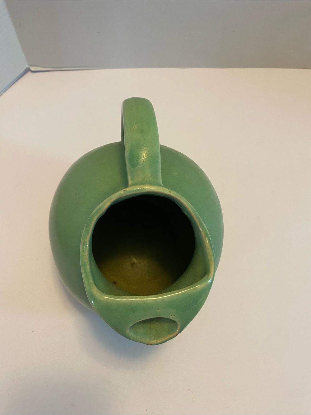 Vintage Jadeite Green Ball Jug w/ Ice Lip Water Pitcher – Marked “USA” – MCM - Picture 11 of 15